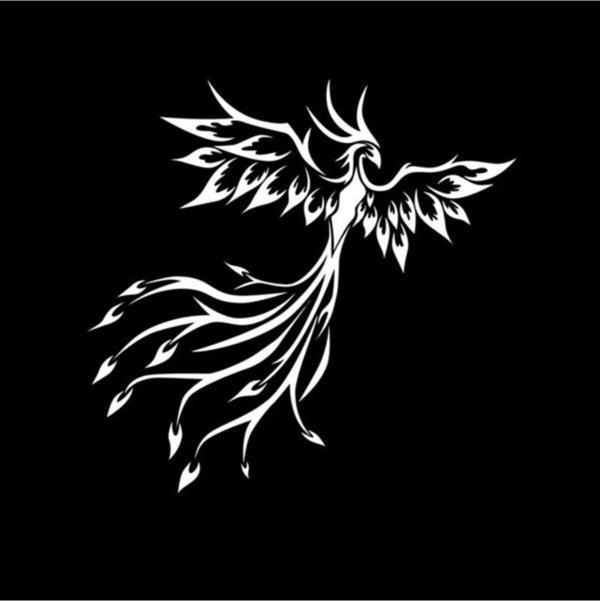 Phoenix Kuş Araba Sticker Yapıştırması 19cm Beyaz Renk - Image 1