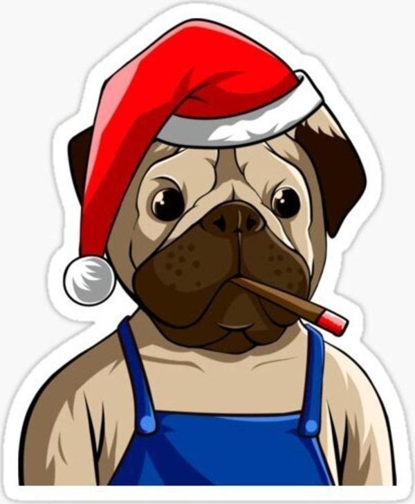 Pug Irkı Cinsi Köpek Sticker Araba Oto Yapıştırması 17cm F1 - Image 1