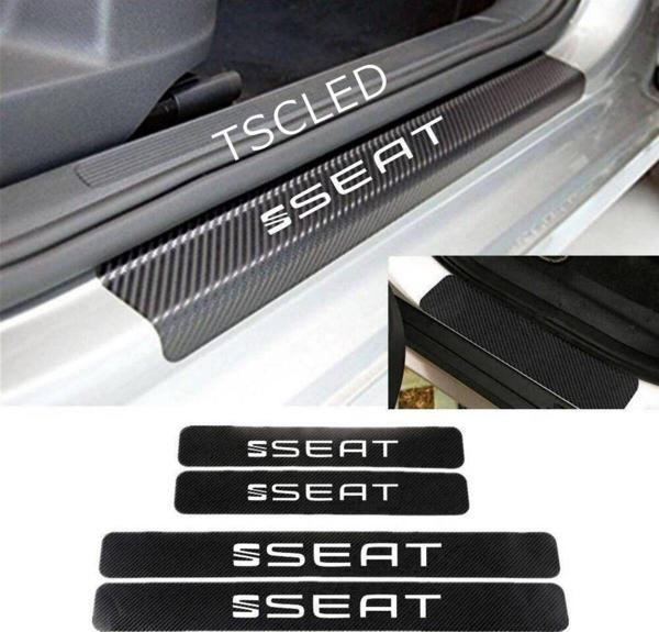 S eat Karbon Kapı Eşiği Kaplama Sticker Yapıştırma 4 lu Set zz211 - Image 1