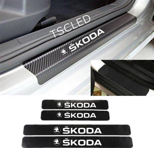 S koda Karbon Kapı Eşiği Kaplama Sticker 4 lu Set zz219 - Image 1