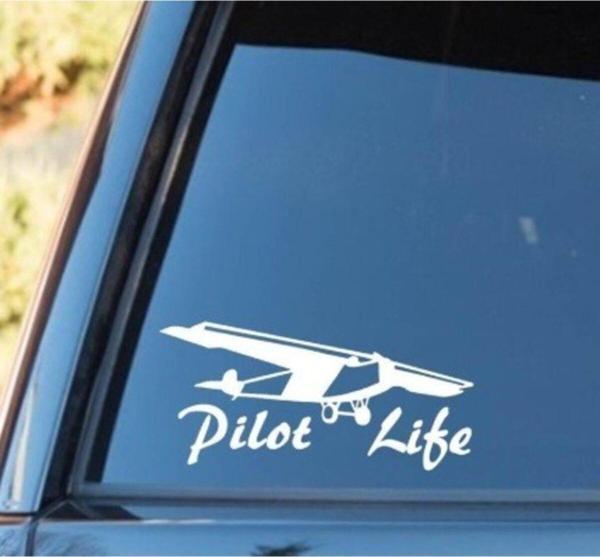 Pilot Hayat Uçak çıkartma Araba Leptop Sticker Yapıştırma - Image 1