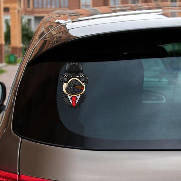 Patron Pug Güneş Gözlüğü Takan 15cm Sticker Md1 - Image 1