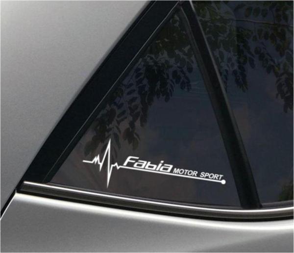 Skoda Fabia Yan Cam Sticker Oto Kapı Çıkartma 20cmx7cm - Image 1