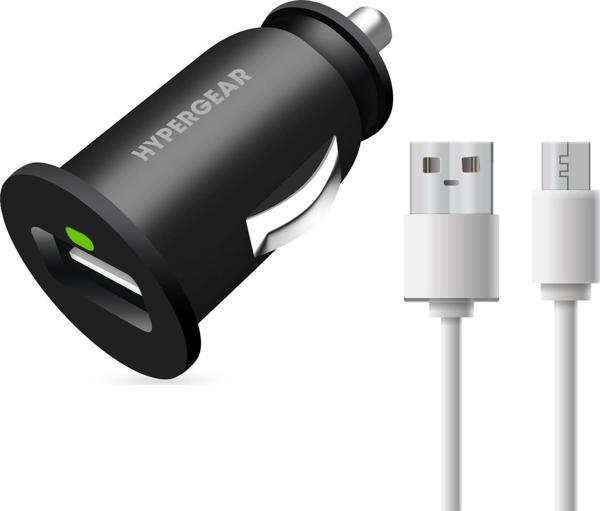 Hypergear 2.1A 2X Hızlı Araç Şarj Aleti Set Micro Kablo Siyah - Image 1