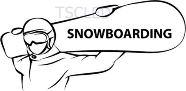 Snowboard Ekstrem Spor Araba Sticker - Image 1