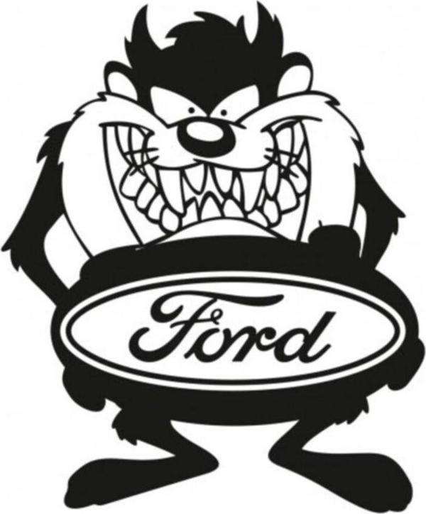 Taz Komik Araba Sticker Yapıştırma - Image 1