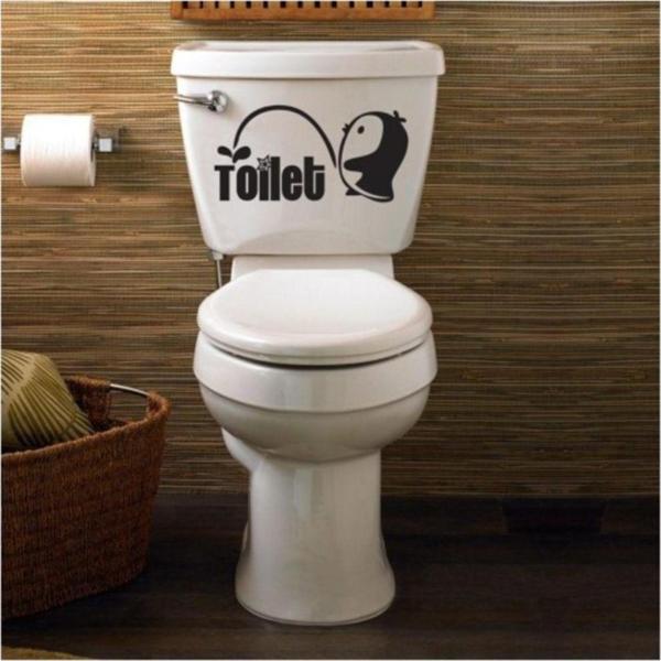 Sevimli Penguen Klozet Kapak Banyo Wc Sticker - Image 1