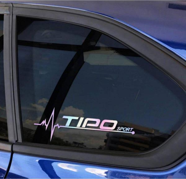 Tipo Yan Cam Sticker Oto Kapı 20 Cm X 7 Cm Hologram c34 - Image 1