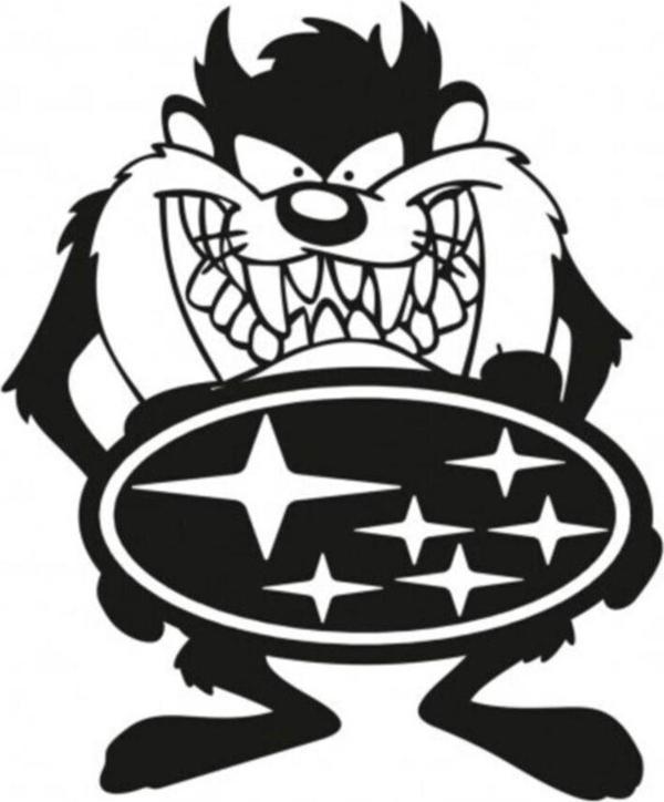 Subaru Taz Komik Araba Sticker Yapıştırma - Image 1