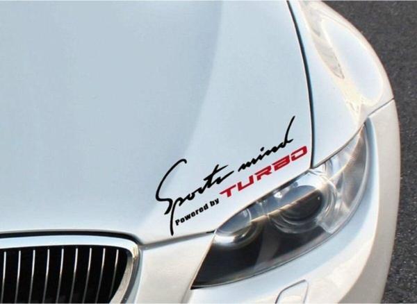 Turbo Mind Kaput Üzerinde Araba Sticker Yapıştırması - Image 1