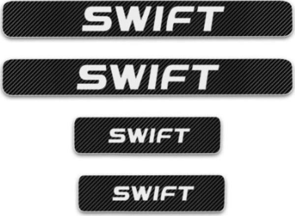 Suzuki Swift Carbon Fiber Kapı Eşiği Yazısı Sticker Boya Koruma - Image 1