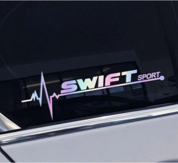 Suzuki Swift Yan Cam Sticker Oto Kapı 20 Cm X 7 Cm Holo-chroma - Image 1