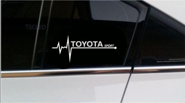 Toyota Sport Nabız Kalp Atışı Sticker 2 Adet Sağ Sol - Image 1