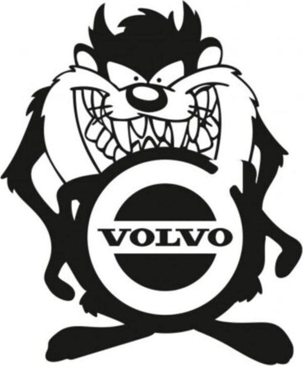Volvo Taz Komik Araba Sticker Yapıştırma - Image 1