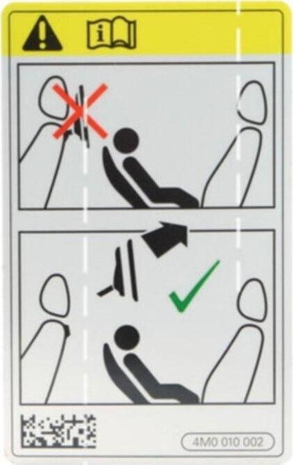 Vw 4m0010002 Askılık Uyarı Etiketi Sticker Yapıştırma - Image 1