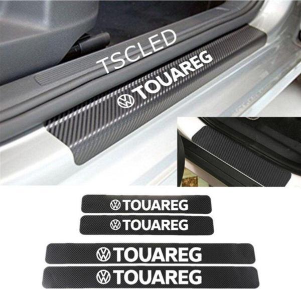 V Lkswagen Touareg Karbon Kapı Eşiği Koruma Sticker (4LU SET) - Image 1