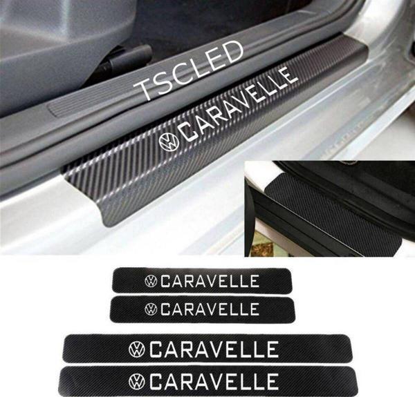 v w Caravelle Karbon Kapı Eşiği Kaplama Sticker 4 lu Set zz246 - Image 1