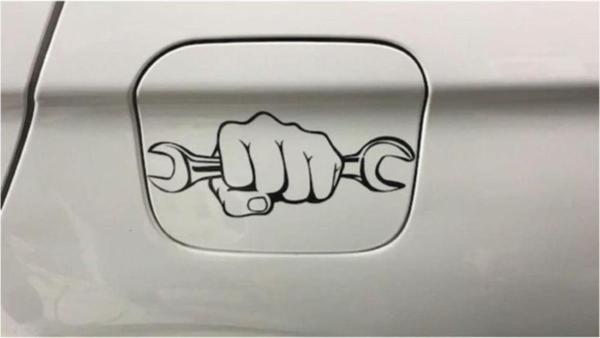 Yumruk Anahtar Mekanik Funny Sticker Araba Stickerı - Image 1
