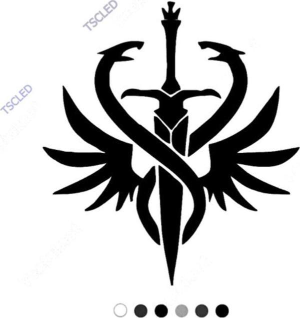 Yılan Kılıç Ve Yılan Etiket Sticker 17 cm - Image 1