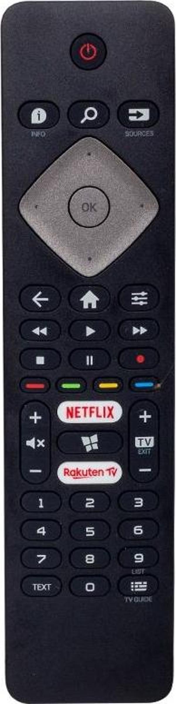 ORJİNAL KL PHILIPS NETFLIX-RAKUTEN TV TUŞLU BRC0884301-01 LED TV KUMANDA - Image 1