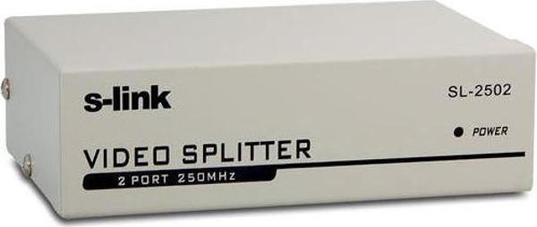 S-Link SL-2502 2 Port Vga Splitter Dağıtıcı 250mhz - 1920x1080 Vga Çoklayıcı Çoğaltıcı - Image 1