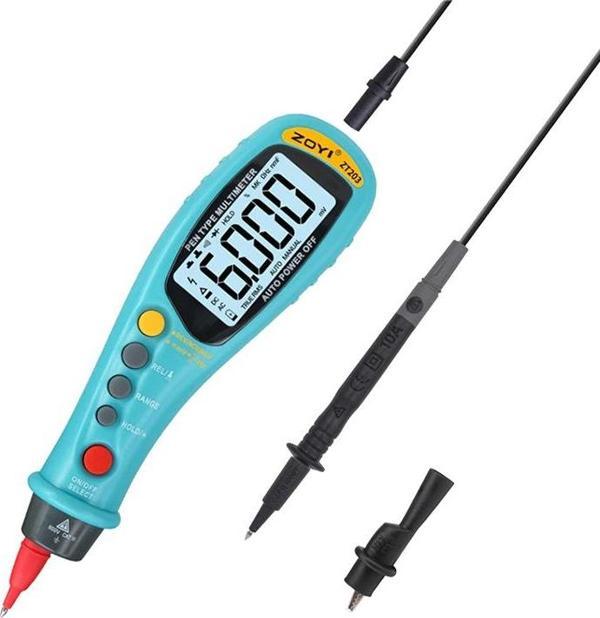 Zoyi ZT-203 Kalem Tipi True Rms Dijital Ölçü Aleti Direnç Kapasite Multimetre Ölçüm Cihazı - Image 1