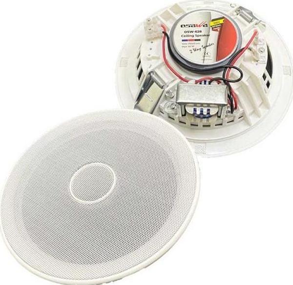 Osawa OSW-628 16 cm Tweeterli 100 Volt Trafolu Tavan Alçıpan Hoparlör Okul Cami Mağaza Konferans Salonu Hoparlörü - Image 1