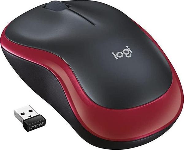 LOGITECH M185 KIRMIZI KABLOSUZ MOUSE - Image 1