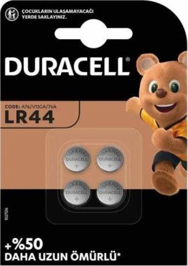 Duracell LR44 1.5 Volt Düğme Pil 4 lü LR44 1.5v Düğme Pil Saat Pili - Image 1