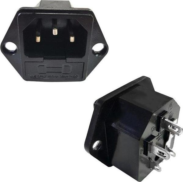 Ayt Bilgisayar C7 Power Şase Soket Erkek Kulaklı IC-213 Bilgisayar Güç Elektirik Kablosu Soketi - Image 1