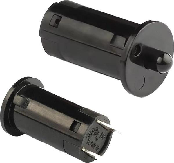 IC-187A KAPAK SWİTCH Ø12MM (NC) NORMALDE KAPALI KONTAK PBS-25B SİYAH - Image 1