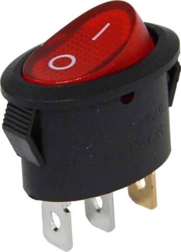 Ayt IC-134B Oval Işıklı Soba Anahtarı On Off Aç Kapa Anahtar Düğme - Image 1