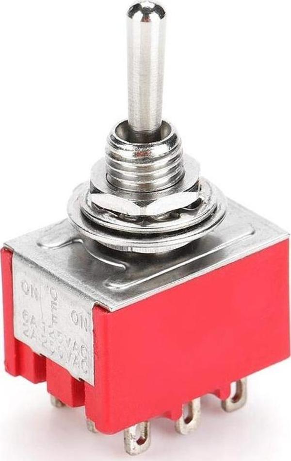 Ayt IC-148B Toggle Switch Buton On Off Buton Ø6mm Aç Kapa Düğme 2 Kademe 13x16,8 mm MTS-303 - Image 1