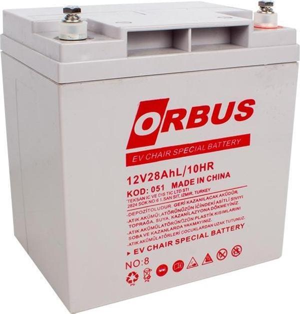 ORBUS 12 VOLT - 28 AMPER DİK ENGELLİ ARAÇ AKÜSÜ (167 X 125 X 175 MM) - Image 1