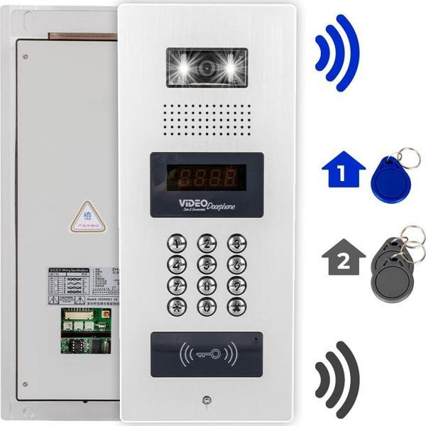 Powermaster Kapı Kilidi Sistemi İntercom Kapı Kilit Apartman Zil Paneli Şifreli Çipli - Image 1