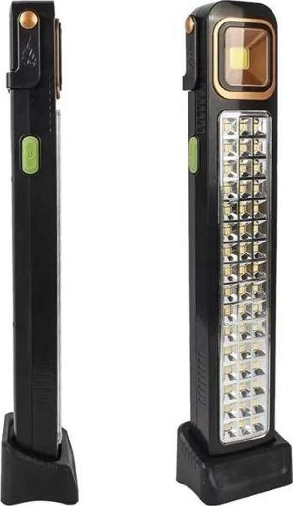 Powermaster Ledli Solar Güneş Enerji Panelli Şarjlı Işıldak 48 Ledli Kamp Ve Ev Tipi Lamba Aydınlatma Gün Işığı Beyaz - Image 1