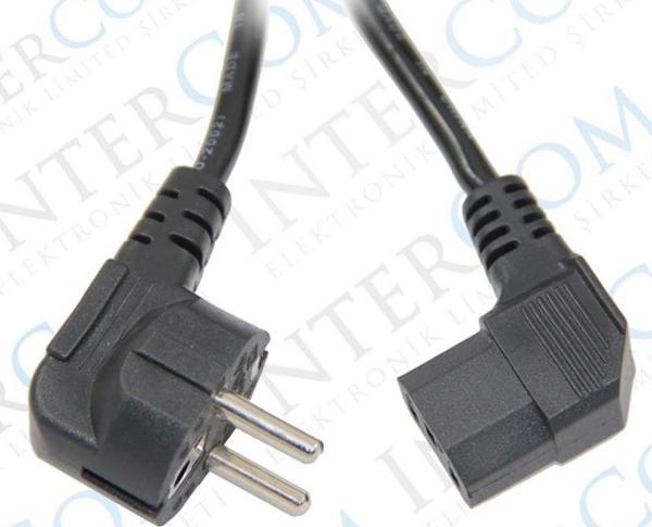 Ayt İntercom İc-268 3 X 0 7.5 Mm Power Kablo L Erkek L Dişi Power Kablosu Monitör Bilgisayar Pc Elektirik Kablosu - Image 1