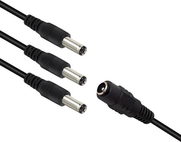 Powermaster Power Dişi To 3 Erkek Power Kablo Adaptör Girişi Çoklayıcı Güvenlik Kamerası Elektirik Kablosu Çoğaltıcı - Image 1