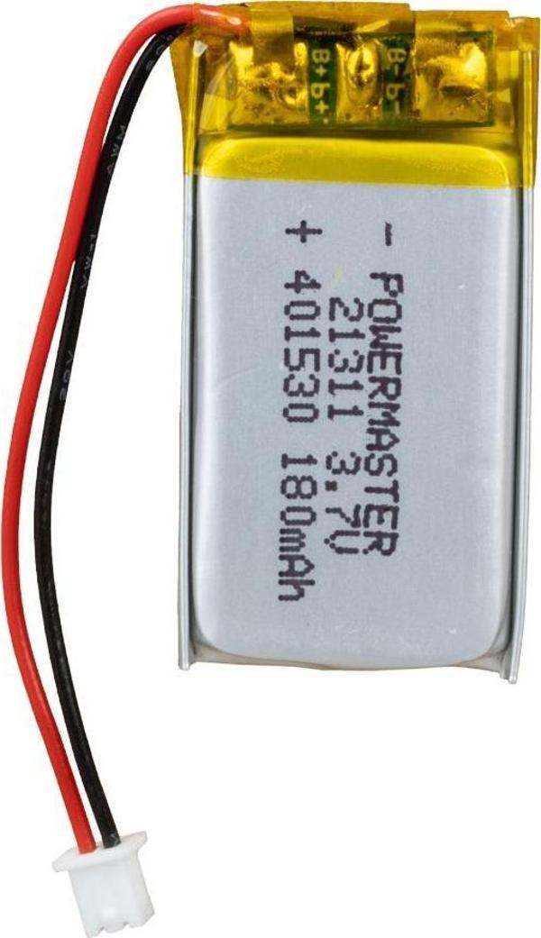 Powermaster 3.7 Volt 180 Mah Lityum Polimer Şarjlı Pil 4X15X30 mm Akıllı Saat Kulaklık Pili - Image 1