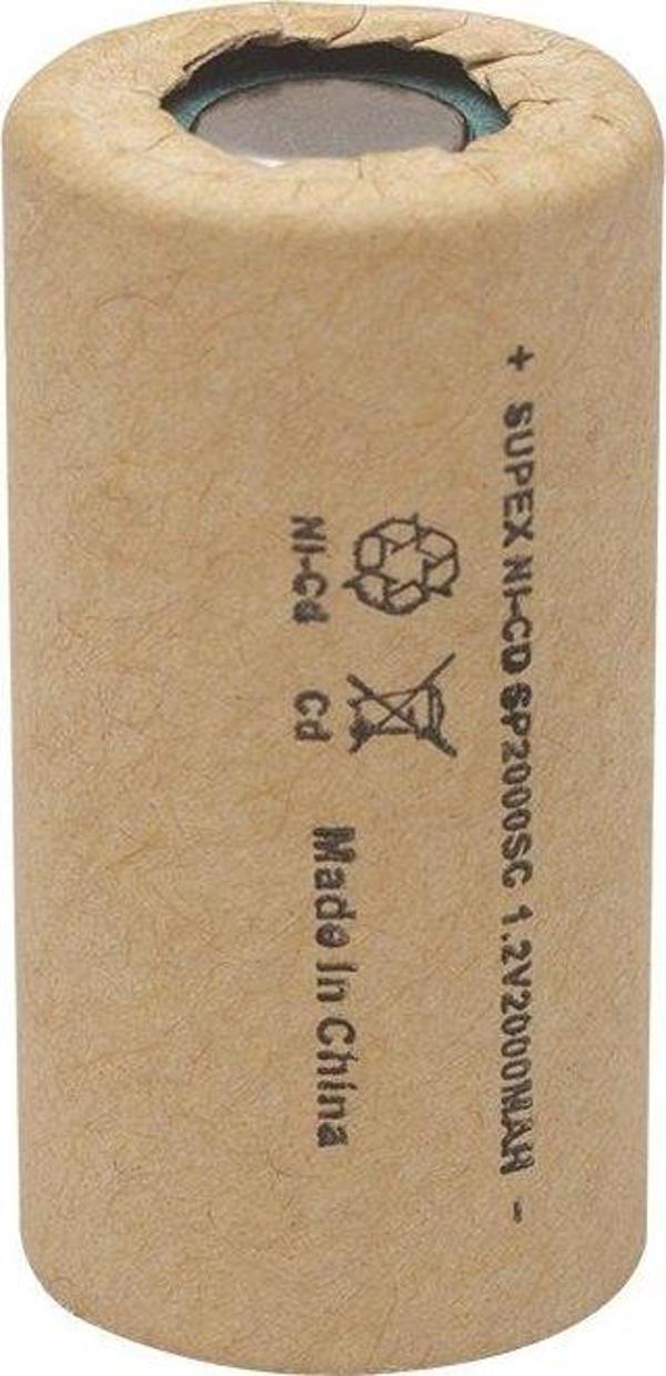 Supex Tekli 1.2 V 2000mA NI-CD Süpürge Pili 2000SC - Image 1