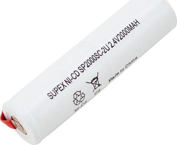 Supex Üst Üste Dik 2 li 2.4V 2000mAh Süpürge Pili Şarjlı Pil Şarj Edilebilir - Image 1
