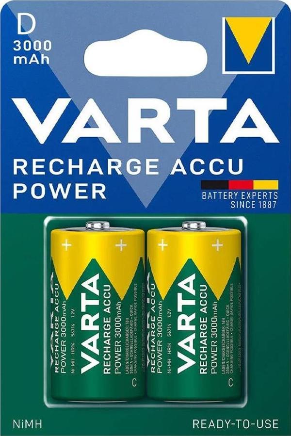 Varta 1.2 Volt 3000 Mah D Boy Şarjlı Pil 2 Li Paket Şarj Edilebilir Pil - Image 1
