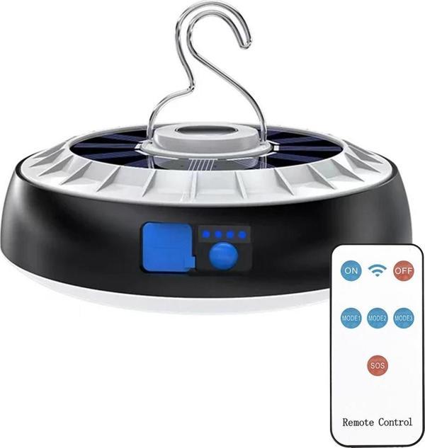Powermaster PM-20936 Solar Güneş Enerjili Kamp Lambası Aydınlatma Şarjlı Çok Fonksiyonlu Led Lamba - Image 1