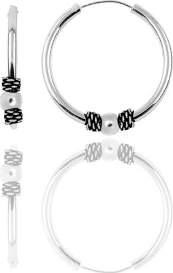 Gümüş 14 mm toplu halka küpe  - Image 1