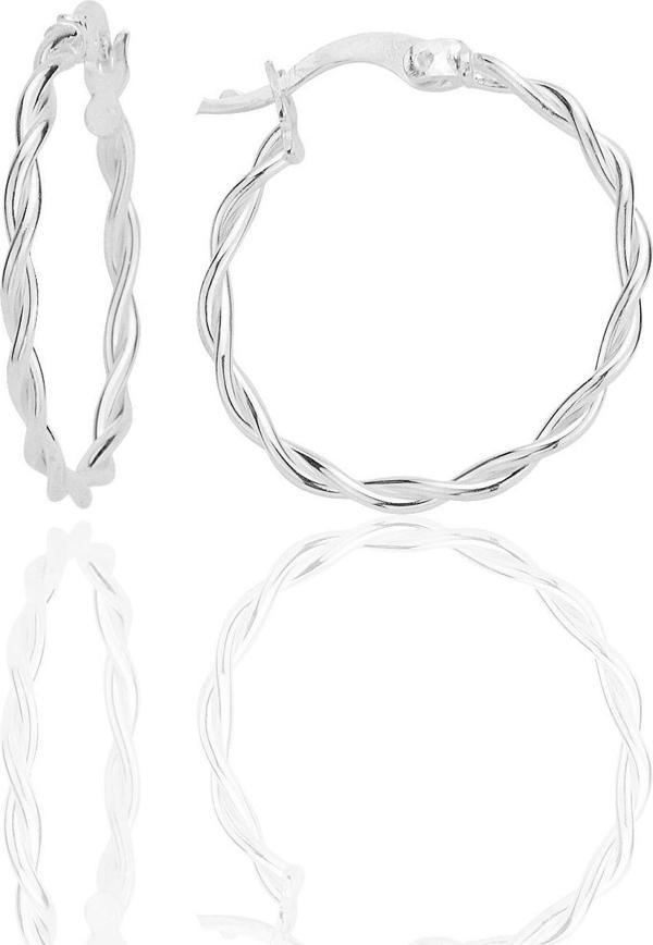 Gümüş çift burma halka küpe  - Image 1