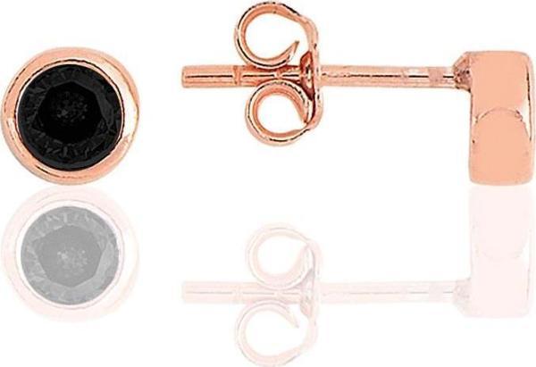 Gümüş rose onix  taşlı sıvama modeli küpe  - Image 1