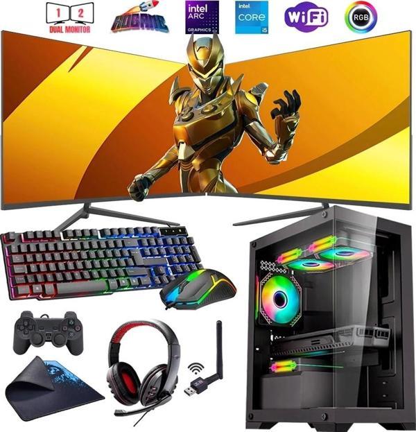 I5 13400F 32GB DDR4 1TB M2 12GB ARC B580 Çift 24" Mon. Oyun Bilgisayarı (Gaming SET) - Image 1