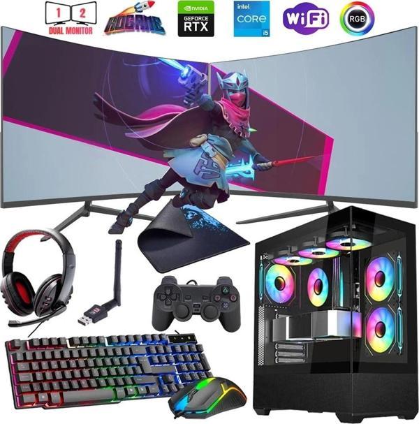 I5 13400F 32GB DDR4 1TB M2 8GB RTX4060 Çift 24" 100Hz Mon. Oyun Bilgisayarı (Gaming SET) - Image 1