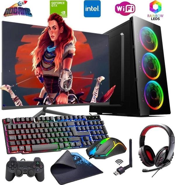 INTEL I5 3N 8GB 480GB SSD 4GB GTX1050TI 24" Monitörlü Oyun Bilgisayarı (Gaming SET) - Image 1