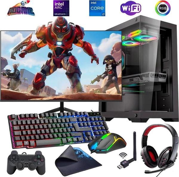 İ7 12700F 16GB DDR4 480SSD 12GB ARC B580 27" 165Hz Mon. Oyun Bilgisayarı (Gaming SET) - Image 1